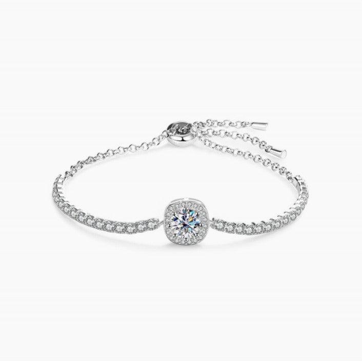 925 Silver Moissanite Bracelet Subtle Sparkle - Olimon